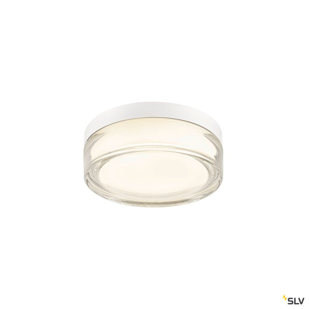 SLV CYFT XL, wall- and ceiling-mounted light, 2700/3000/4000K, 15W, PHASE, 125°, IP65 black / transparent 1010210