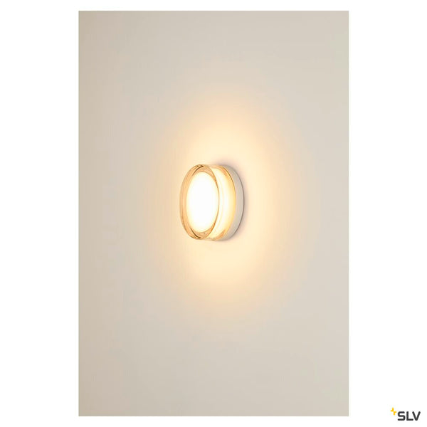 SLV CYFT XL, wall- and ceiling-mounted light, 2700/3000/4000K, 15W, PHASE, 125°, IP65 black / transparent 1010210