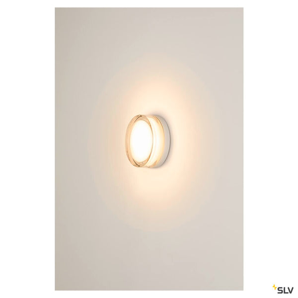SLV CYFT XL, wall- and ceiling-mounted light, 2700/3000/4000K, 15W, PHASE, 125°, IP65 black / transparent 1010210