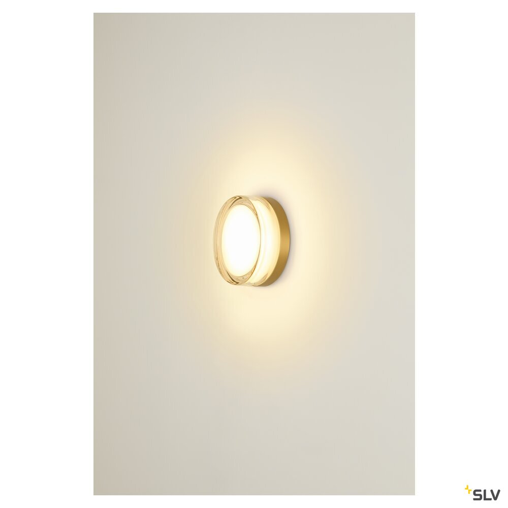 SLV CYFT XL, wall- and ceiling-mounted light, 2700/3000/4000K, 15W, PHASE, 125°, IP65 black / transparent 1010210