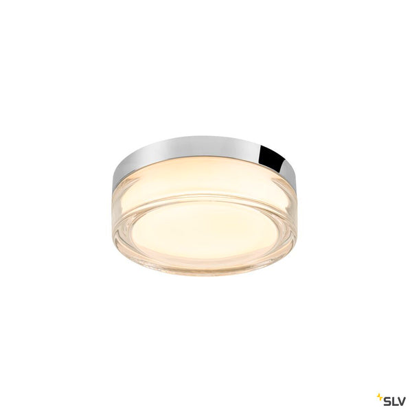 SLV CYFT XL, wall- and ceiling-mounted light, 2700/3000/4000K, 15W, PHASE, 125°, IP65 black / transparent 1010210