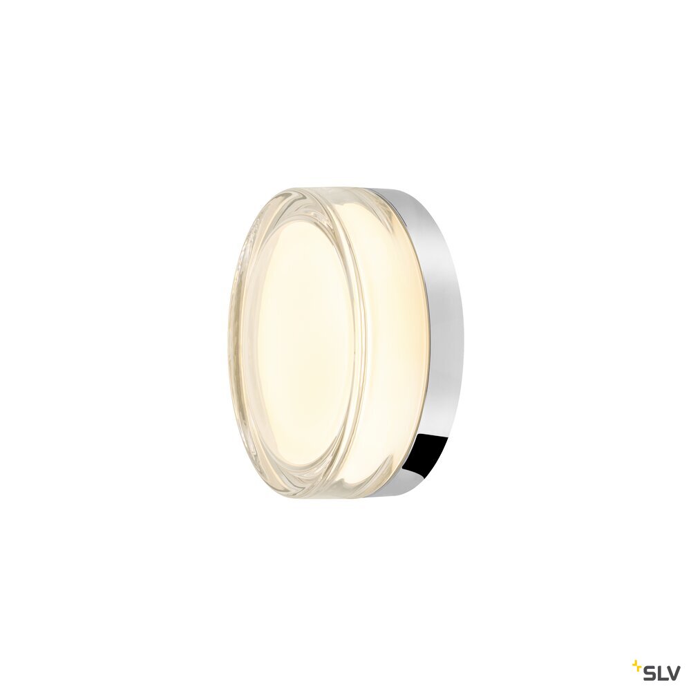 SLV CYFT XL, wall- and ceiling-mounted light, 2700/3000/4000K, 15W, PHASE, 125°, IP65 black / transparent 1010210