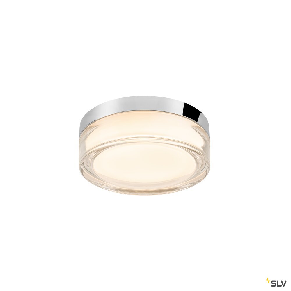 SLV CYFT XL, wall- and ceiling-mounted light, 2700/3000/4000K, 15W, PHASE, 125°, IP65 black / transparent 1010210