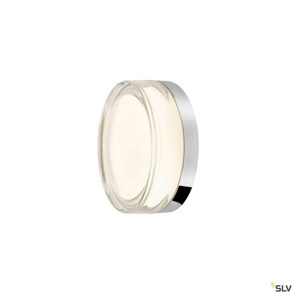 SLV CYFT XL, wall- and ceiling-mounted light, 2700/3000/4000K, 15W, PHASE, 125°, IP65 black / transparent 1010210