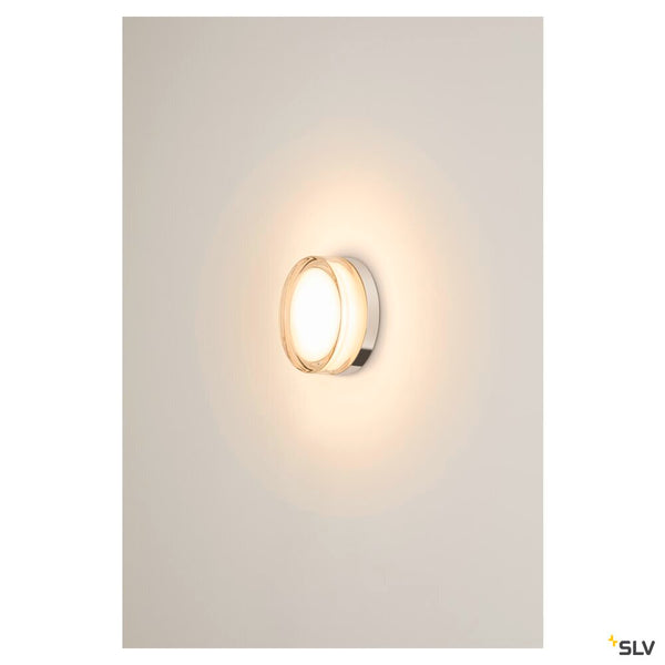 SLV CYFT XL, wall- and ceiling-mounted light, 2700/3000/4000K, 15W, PHASE, 125°, IP65 black / transparent 1010210