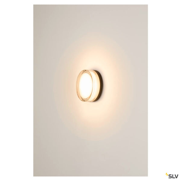 SLV CYFT XL, wall- and ceiling-mounted light, 2700/3000/4000K, 15W, PHASE, 125°, IP65 black / transparent 1010210