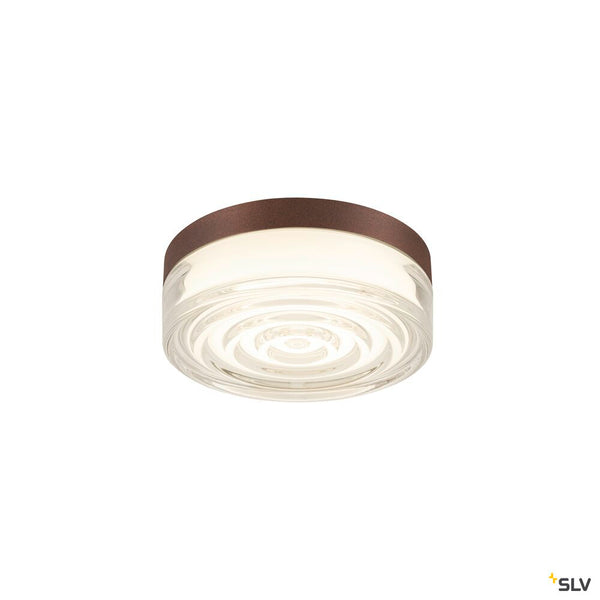 SLV CYFT WAVE XL, wall- and ceiling-mounted light, 2700/3000/4000K, 15W, PHASE, 105°, IP65 black / transparent 1010211