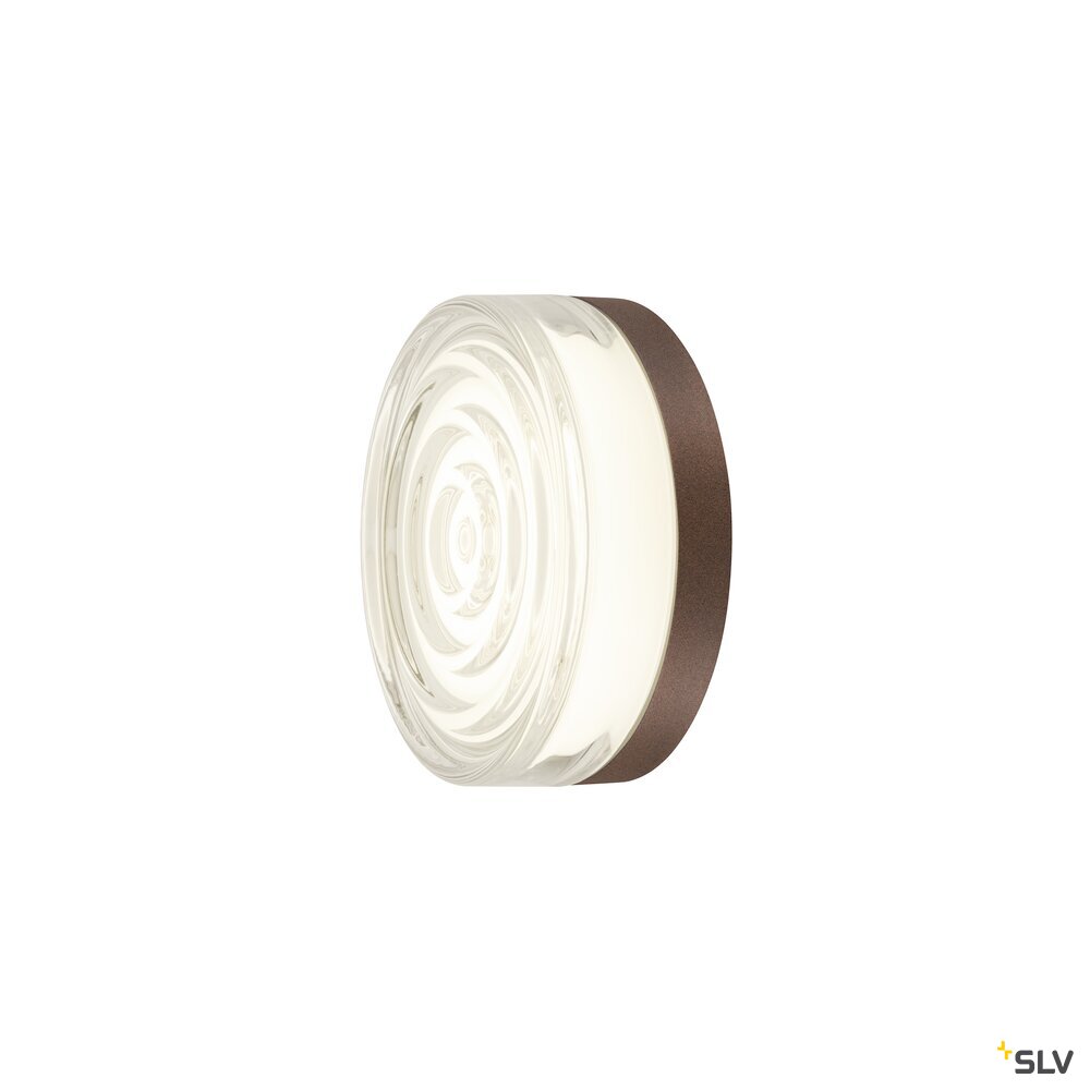 SLV CYFT WAVE XL, wall- and ceiling-mounted light, 2700/3000/4000K, 15W, PHASE, 105°, IP65 black / transparent 1010211
