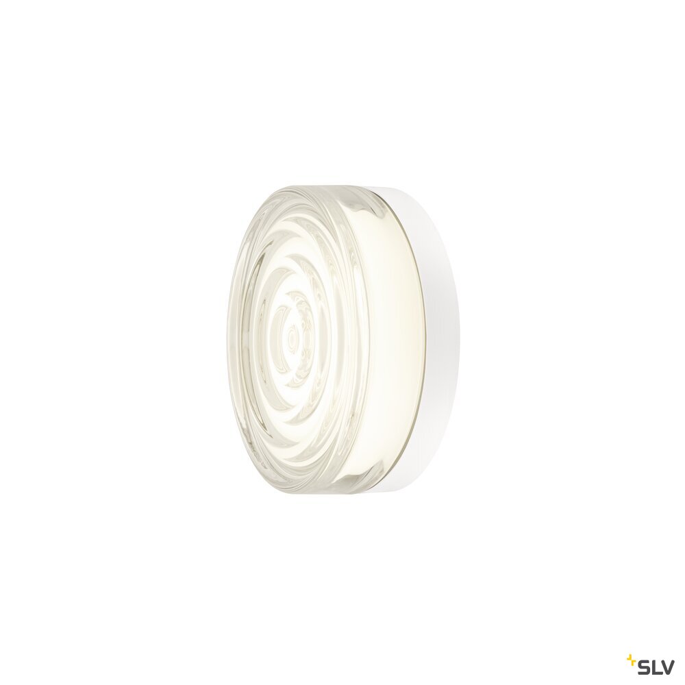 SLV CYFT WAVE XL, wall- and ceiling-mounted light, 2700/3000/4000K, 15W, PHASE, 105°, IP65 black / transparent 1010211