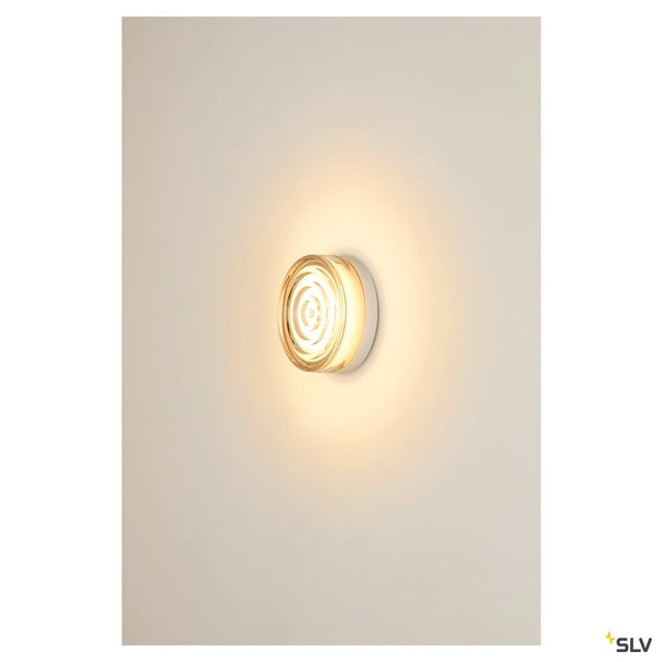 SLV CYFT WAVE XL, wall- and ceiling-mounted light, 2700/3000/4000K, 15W, PHASE, 105°, IP65 black / transparent 1010211