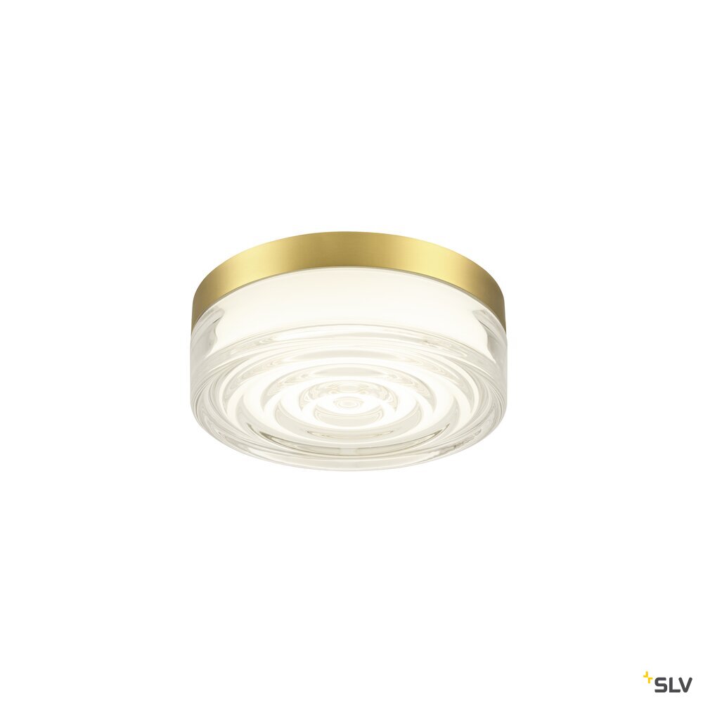 SLV CYFT WAVE XL, wall- and ceiling-mounted light, 2700/3000/4000K, 15W, PHASE, 105°, IP65 black / transparent 1010211
