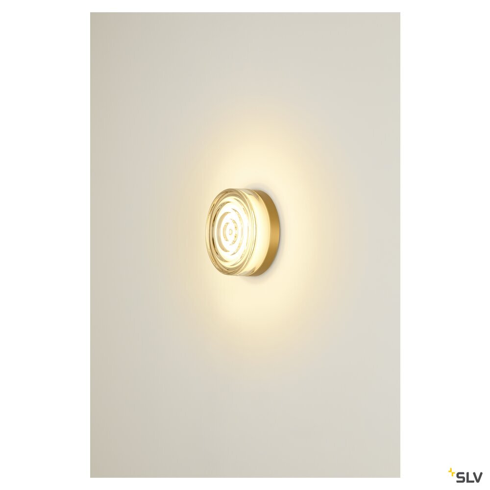 SLV CYFT WAVE XL, wall- and ceiling-mounted light, 2700/3000/4000K, 15W, PHASE, 105°, IP65 black / transparent 1010211