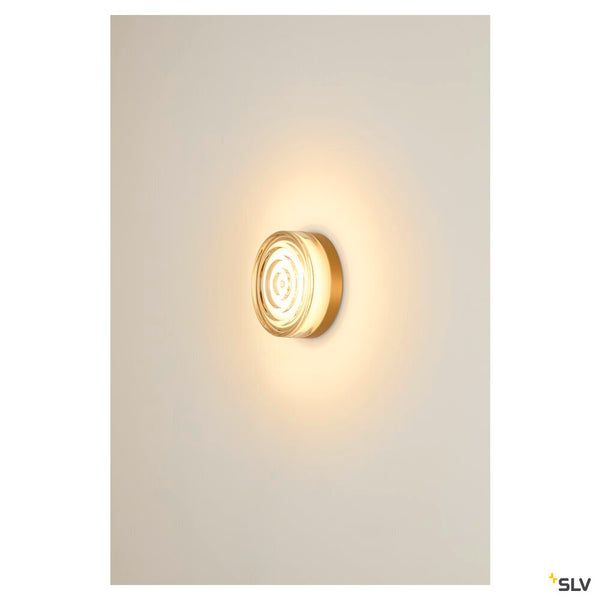 SLV CYFT WAVE XL, wall- and ceiling-mounted light, 2700/3000/4000K, 15W, PHASE, 105°, IP65 black / transparent 1010211