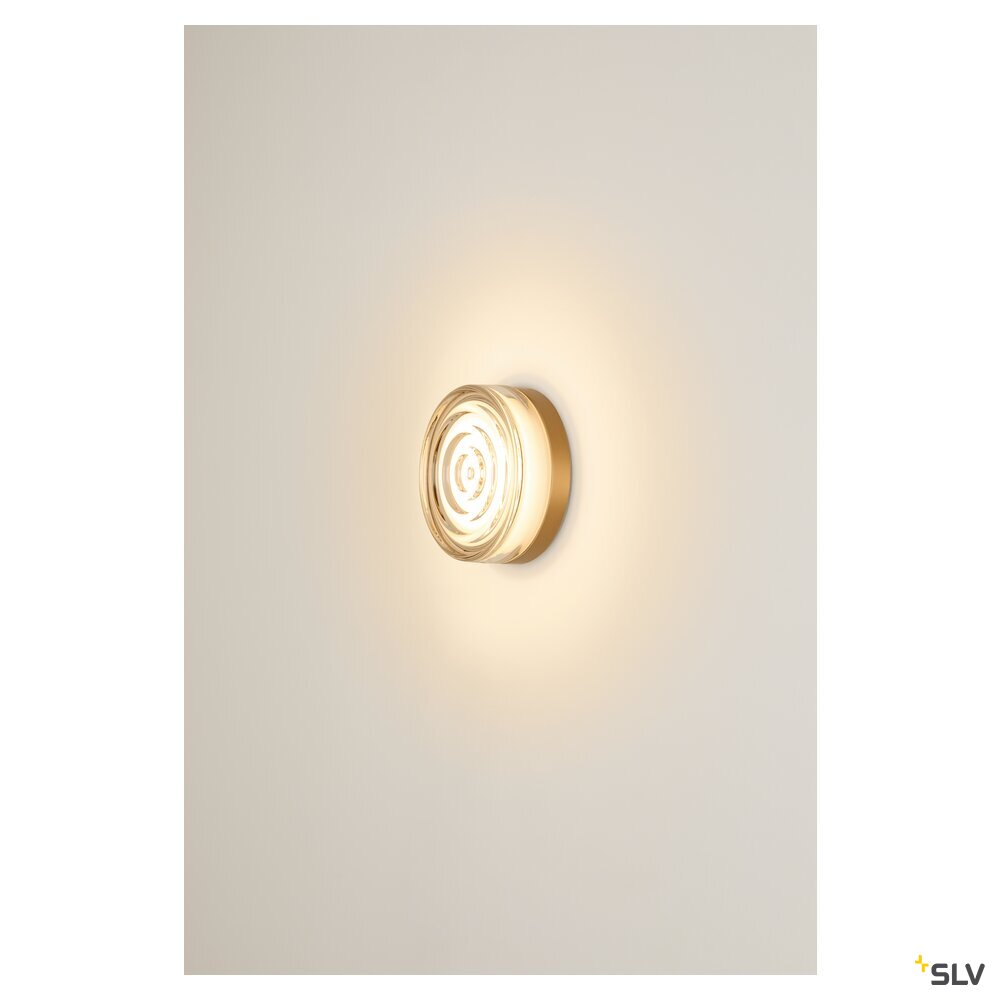 SLV CYFT WAVE XL, wall- and ceiling-mounted light, 2700/3000/4000K, 15W, PHASE, 105°, IP65 black / transparent 1010211