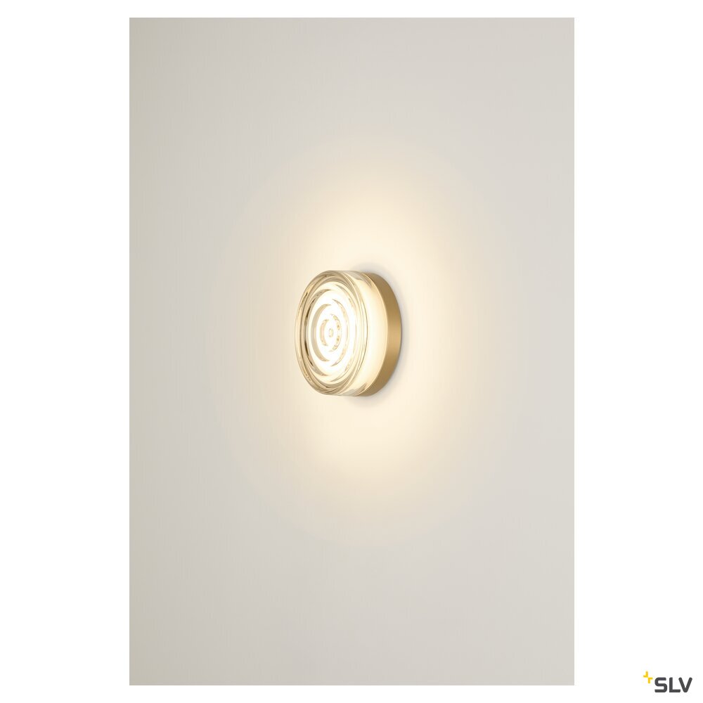 SLV CYFT WAVE XL, wall- and ceiling-mounted light, 2700/3000/4000K, 15W, PHASE, 105°, IP65 black / transparent 1010211