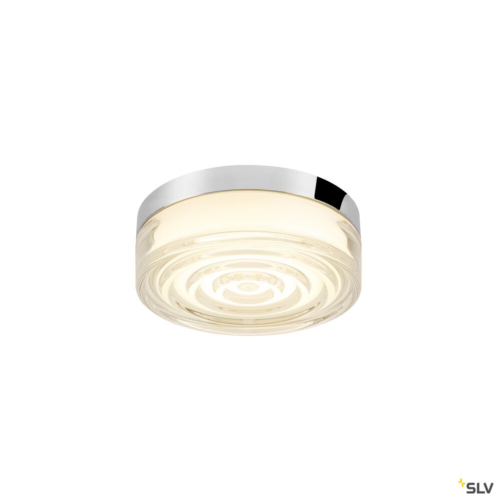 SLV CYFT WAVE XL, wall- and ceiling-mounted light, 2700/3000/4000K, 15W, PHASE, 105°, IP65 black / transparent 1010211