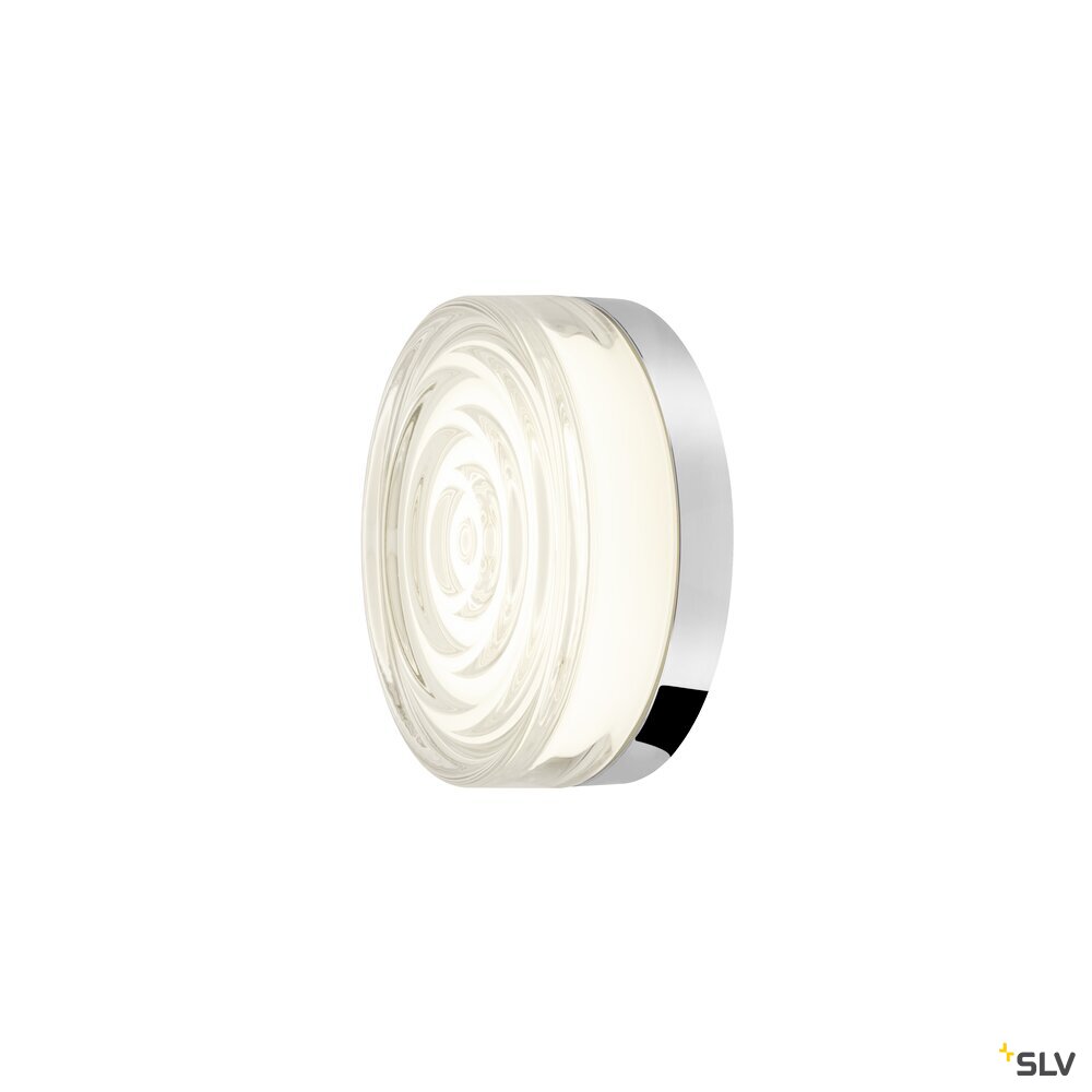 SLV CYFT WAVE XL, wall- and ceiling-mounted light, 2700/3000/4000K, 15W, PHASE, 105°, IP65 black / transparent 1010211