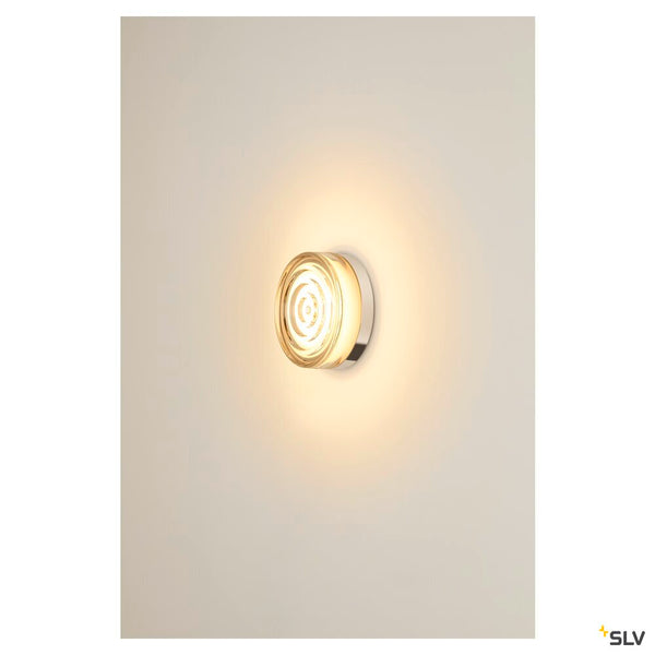 SLV CYFT WAVE XL, wall- and ceiling-mounted light, 2700/3000/4000K, 15W, PHASE, 105°, IP65 black / transparent 1010211