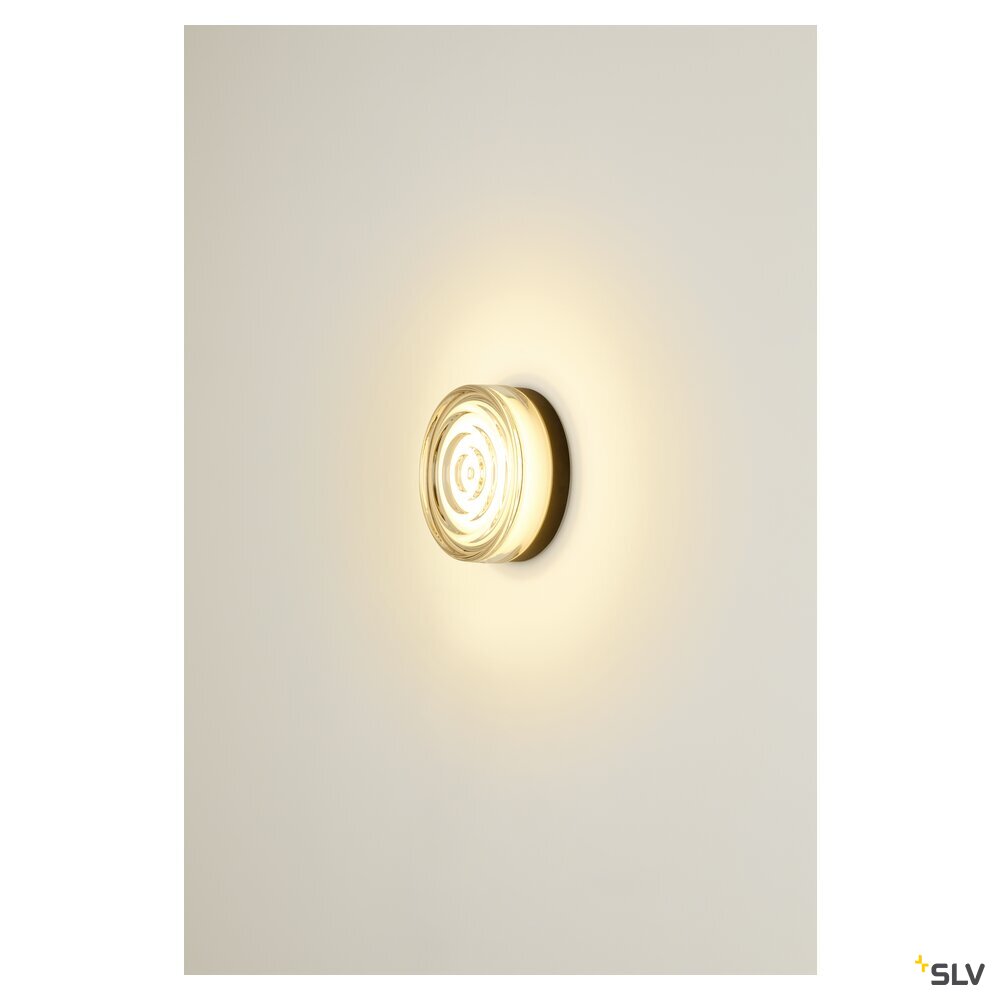 SLV CYFT WAVE XL, wall- and ceiling-mounted light, 2700/3000/4000K, 15W, PHASE, 105°, IP65 black / transparent 1010211