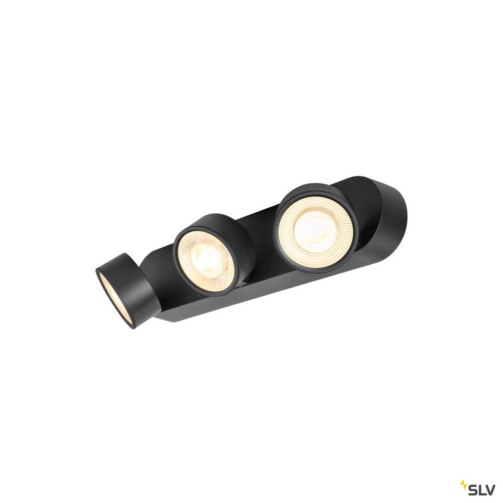 SLV KALU 2.0, Wall and ceiling-mounted light, PHASE, 3000 K, 28W, 36°, black 1010273