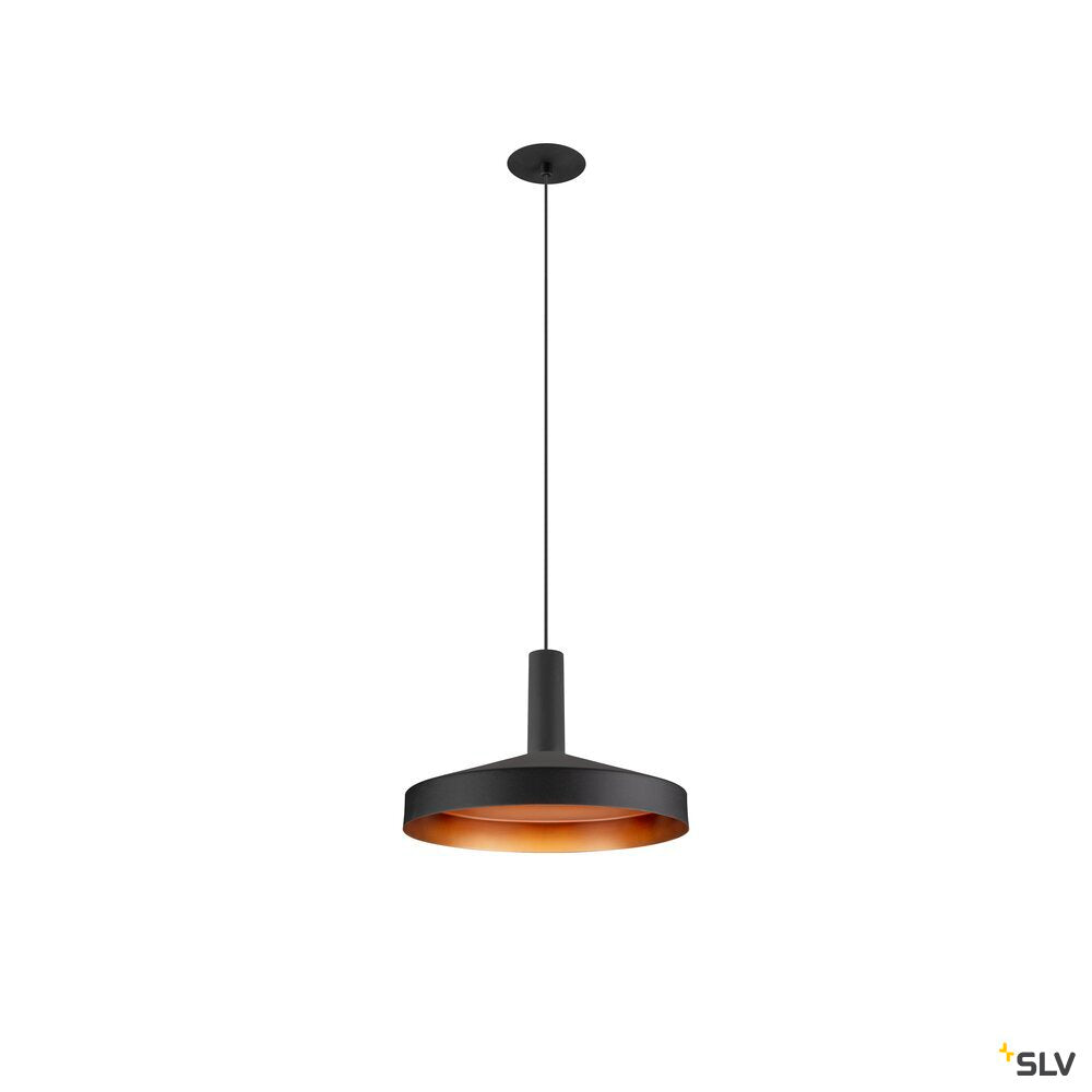 SLV LALU®, pendant light, LED base, Mix&Match, recessed canopy, pendant length 200 cm, 2700/3000K, 40°, PHASE, black 1010286