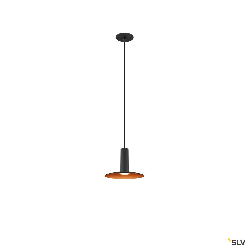 SLV LALU®, pendant light, LED base, Mix&Match, recessed canopy, pendant length 200 cm, 2700/3000K, 40°, PHASE, black 1010286