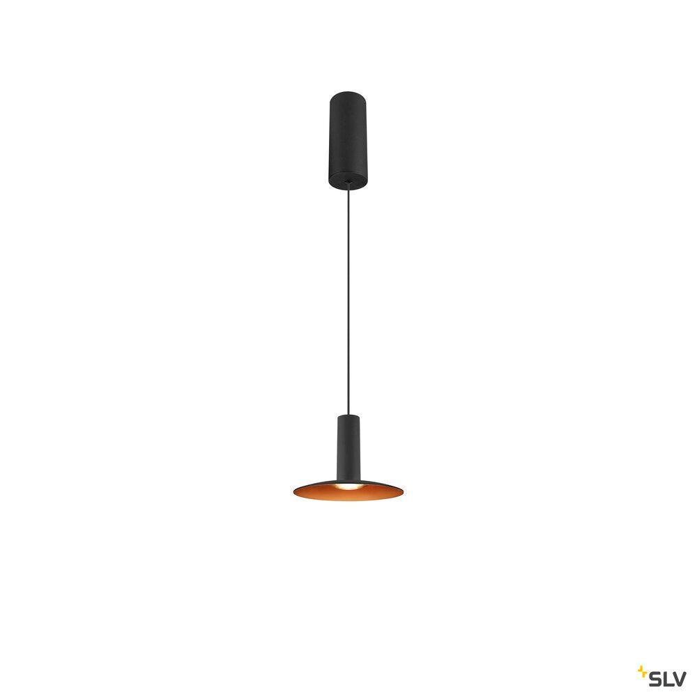 SLV LALU®, pendant light, LED base, Mix&Match, surface mounted canopy, pendant length 200 cm, 2700/3000K, 40°, PHASE, black 1010287