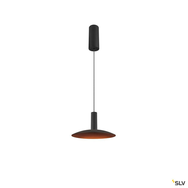 SLV LALU®, pendant light, LED base, Mix&Match, surface mounted canopy, pendant length 200 cm, 2700/3000K, 40°, PHASE, black 1010287