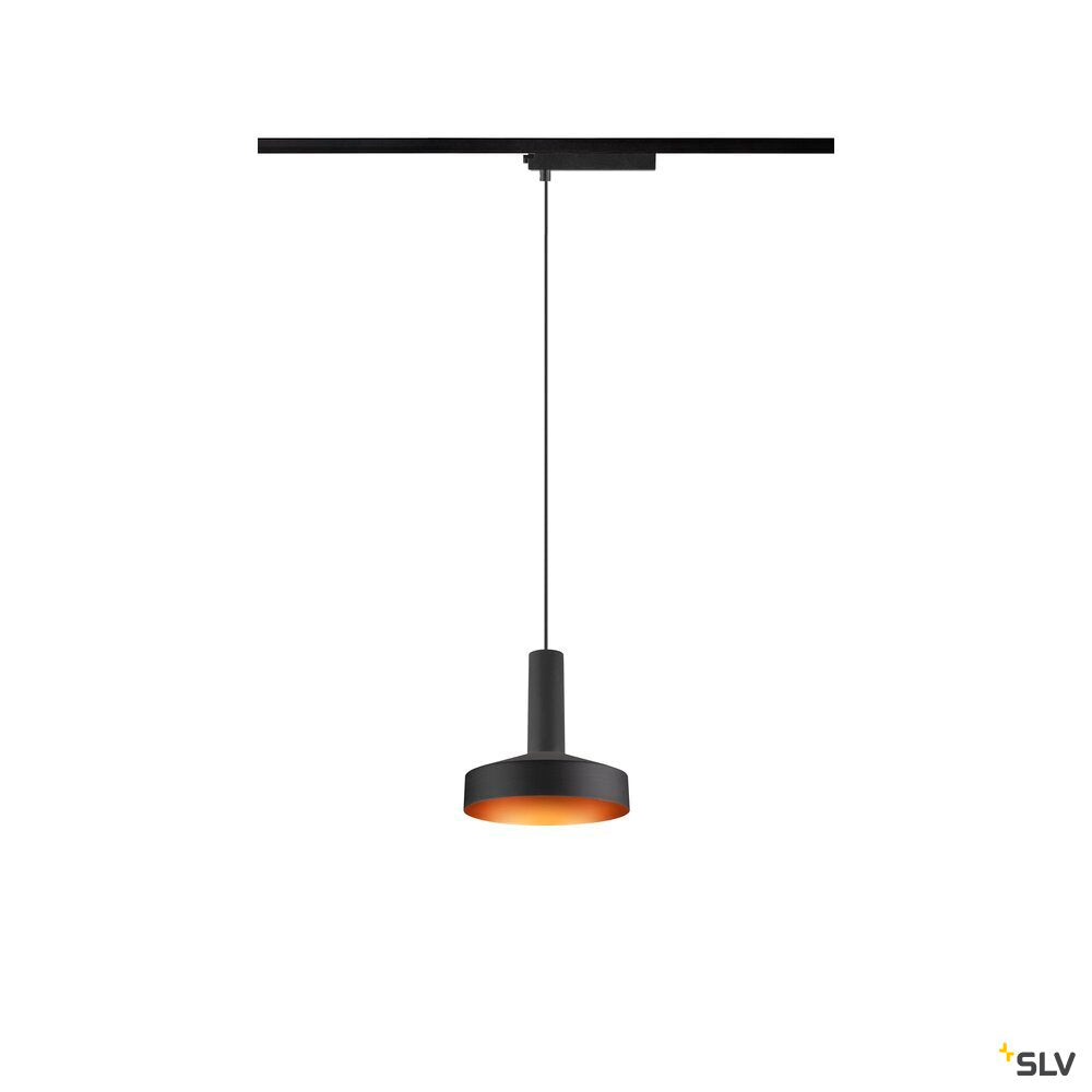 SLV LALU®, 1~pendant light, LPHASE, ED base, Mix&Match, pendant length 200 cm, 2700/3000K, 40°, black 1010288