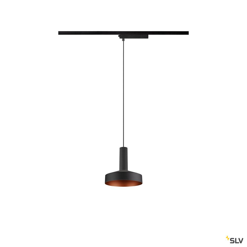 SLV LALU®, 1~pendant light, LPHASE, ED base, Mix&Match, pendant length 200 cm, 2700/3000K, 40°, black 1010288