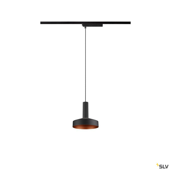 SLV LALU®, 1~pendant light, LPHASE, ED base, Mix&Match, pendant length 200 cm, 2700/3000K, 40°, black 1010288