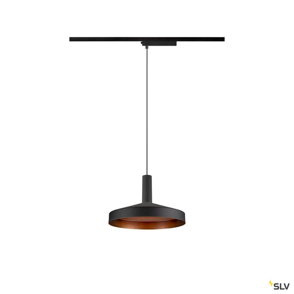 SLV LALU®, 1~pendant light, LPHASE, ED base, Mix&Match, pendant length 200 cm, 2700/3000K, 40°, black 1010288