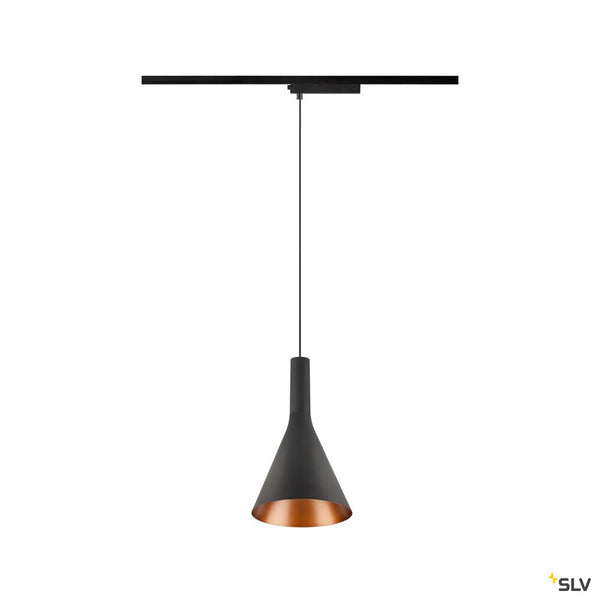 SLV LALU®, 1~pendant light, LPHASE, ED base, Mix&Match, pendant length 200 cm, 2700/3000K, 40°, black 1010288