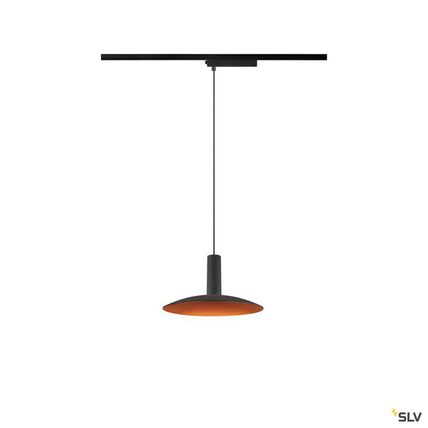 SLV LALU®, 1~pendant light, LPHASE, ED base, Mix&Match, pendant length 200 cm, 2700/3000K, 40°, black 1010288