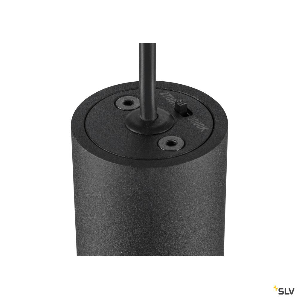 SLV LALU®, 1~pendant light, LPHASE, ED base, Mix&Match, pendant length 200 cm, 2700/3000K, 40°, black 1010288