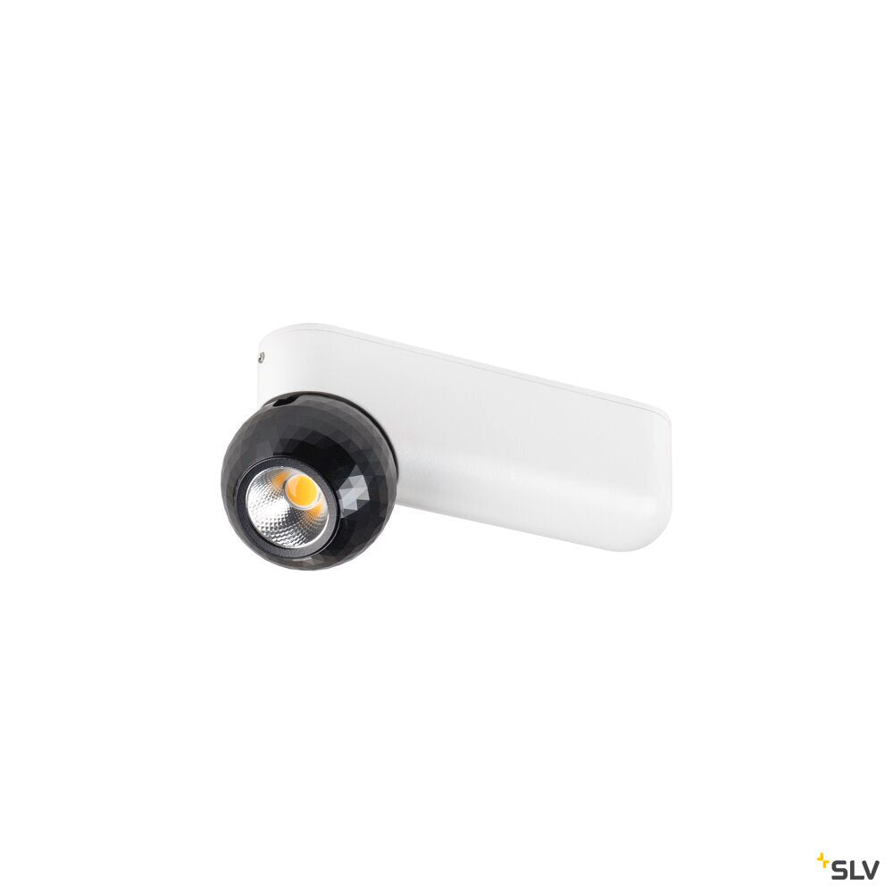 SLV DYSKO, Wall and ceiling-mounted light, single, PHASE, 2700K, 6.7W, 36°, white / black 1010301