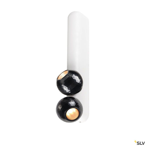 SLV DYSKO, Wall and ceiling-mounted light, double, PHASE, 2700K, 13W, 36°, white / black 1010307