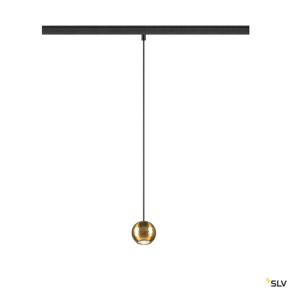 SLV DYSKO, 48V pendant light, DALI, pendant length 200 cm, 2700K, 36°, black / gold 1010336