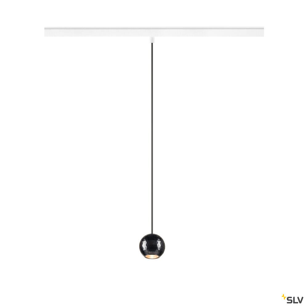 SLV DYSKO, 48V Pendant light, DALI, pendant length 200 cm, 2700K, 36°, DALI, white / black 1010337