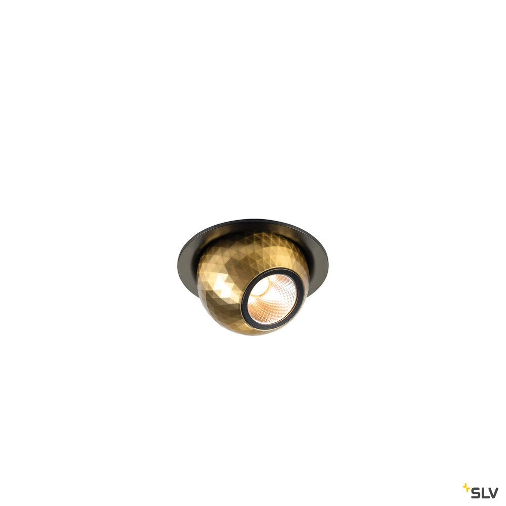SLV DYSKO, Recessed ceiling light, round, PHASE, 2700K, 6.4W, 36°, black / gold 1010353