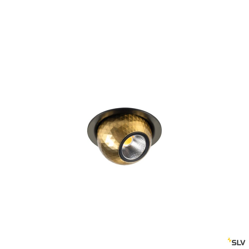 SLV DYSKO, Recessed ceiling light, round, PHASE, 2700K, 6.4W, 36°, black / gold 1010353