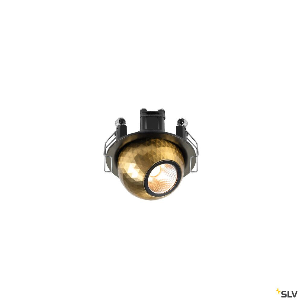 SLV DYSKO, Recessed ceiling light, round, PHASE, 2700K, 6.4W, 36°, black / gold 1010353