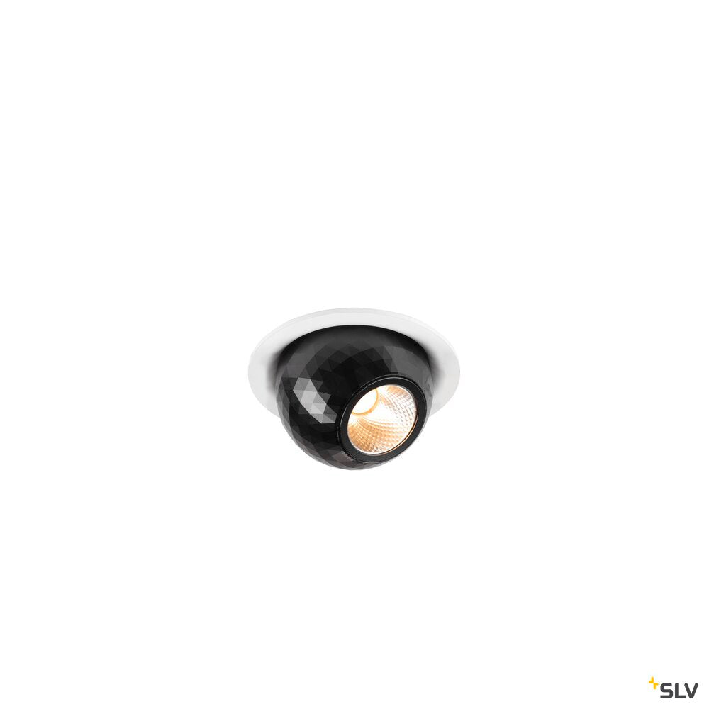 SLV DYSKO, Recessed ceiling light, round, PHASE, 2700K, 6.4W, 36°, white / black 1010354