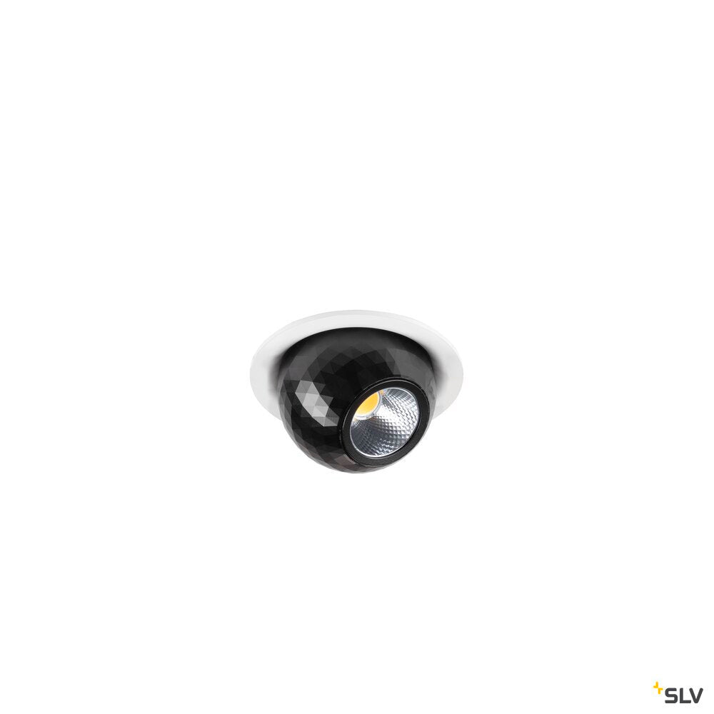 SLV DYSKO, Recessed ceiling light, round, PHASE, 2700K, 6.4W, 36°, white / black 1010354