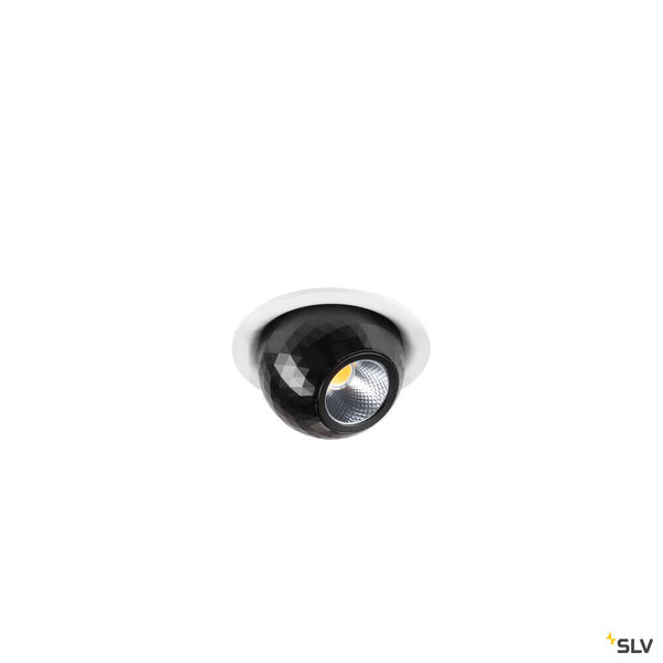 SLV DYSKO, Recessed ceiling light, round, PHASE, 2700K, 6.4W, 36°, white / black 1010354