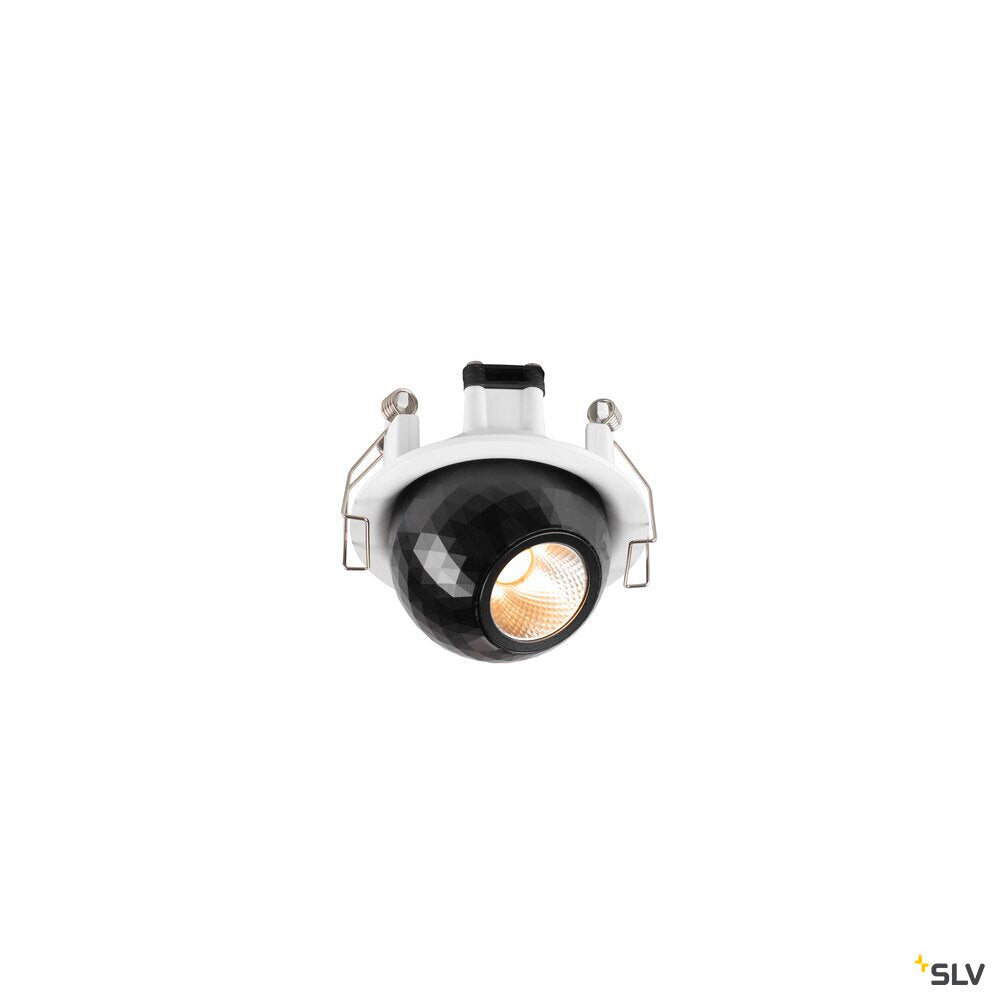 SLV DYSKO, Recessed ceiling light, round, PHASE, 2700K, 6.4W, 36°, white / black 1010354