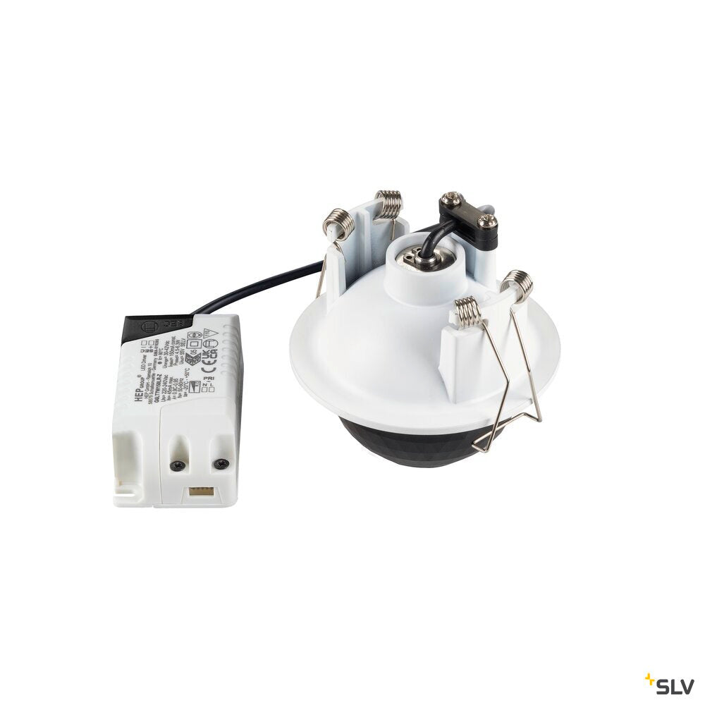 SLV DYSKO, Recessed ceiling light, round, PHASE, 2700K, 6.4W, 36°, white / black 1010354