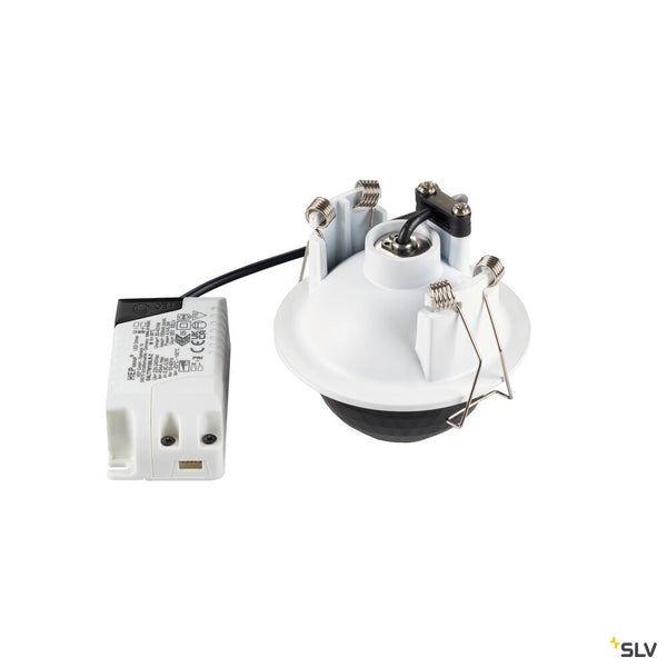 SLV DYSKO, Recessed ceiling light, round, PHASE, 2700K, 6.4W, 36°, white / black 1010354