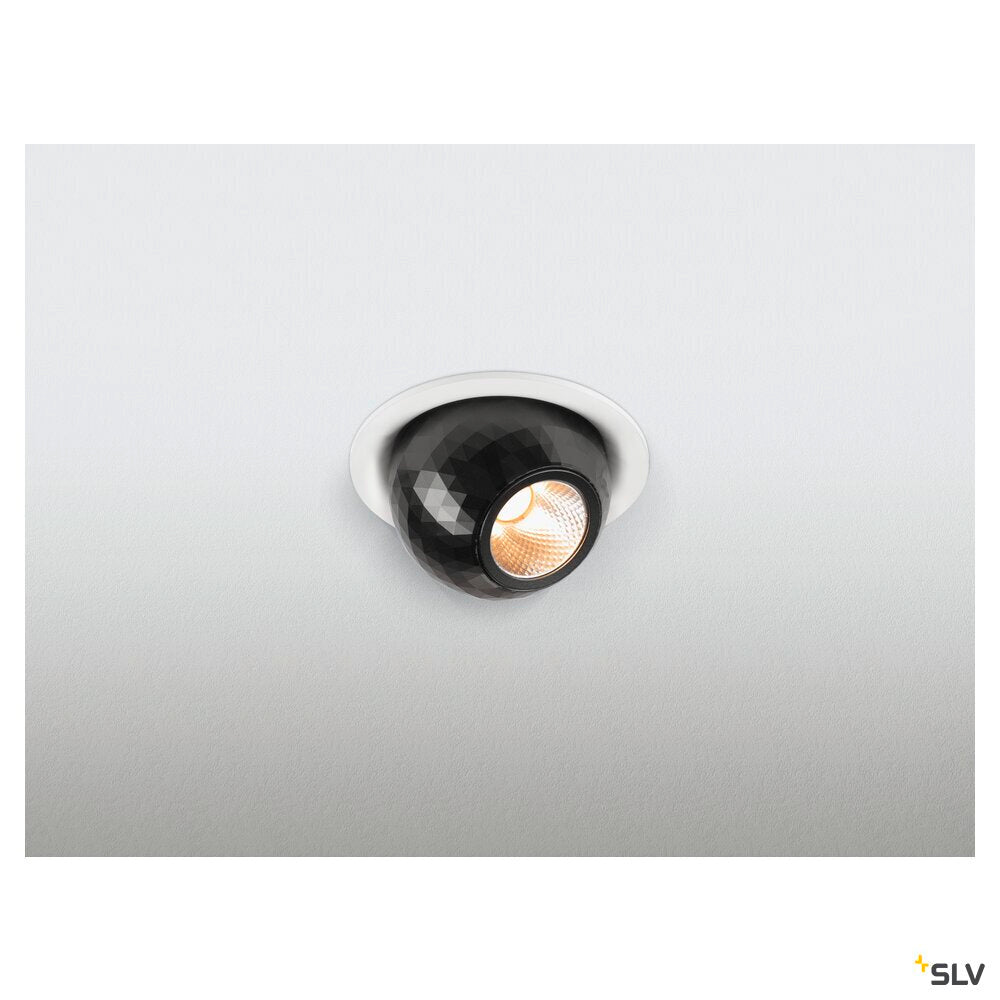 SLV DYSKO, Recessed ceiling light, round, PHASE, 2700K, 6.4W, 36°, white / black 1010354