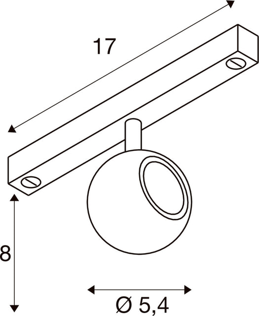 SLV DYSKO, 48V spot, DALI, deep & recessed track, 2700K, 5.6W, 36°, bl ...